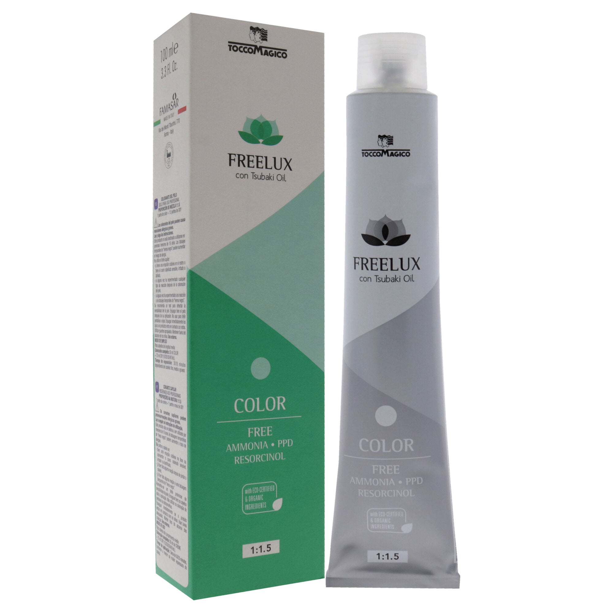 Freelux Permanet Hair Color - 5.11 Light Intense Ash Chestnut by Tocco Magico for Unisex - 3.38 oz Hair Color, See Description, alternate image number 1