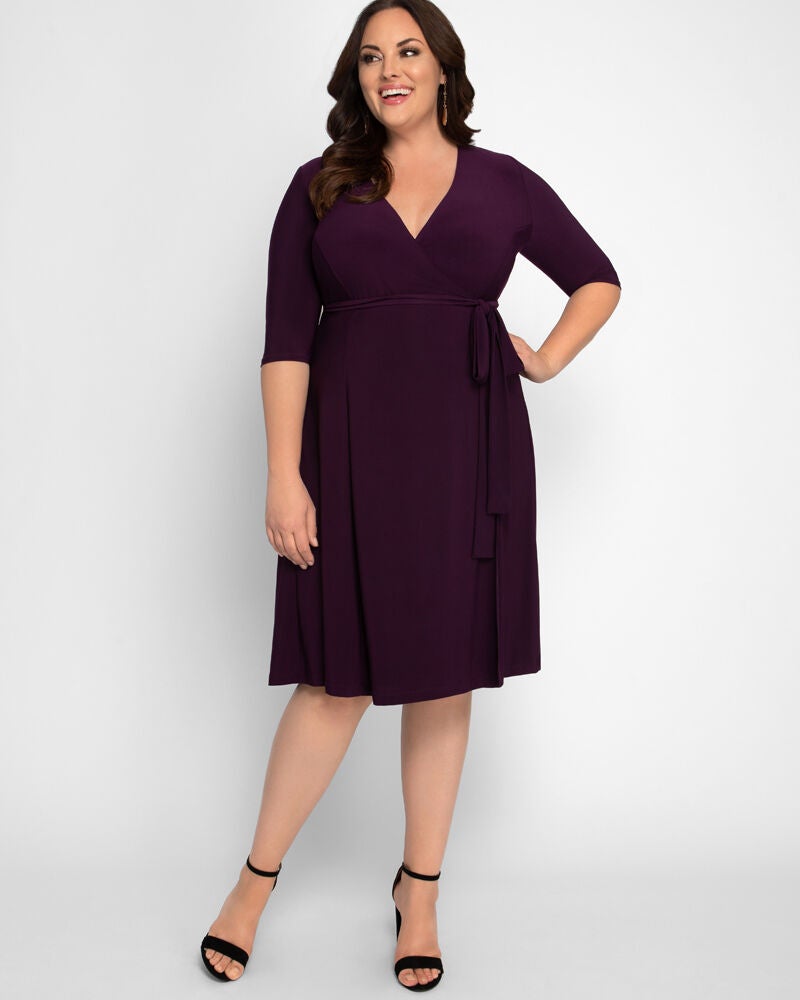 Essential Wrap Dress, Plum Passion, hi-res image number 0
