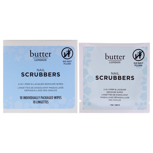 Nail Scrubbers by Butter London for Women - 10 Pc Wipes, See Description, hi-res image number 0