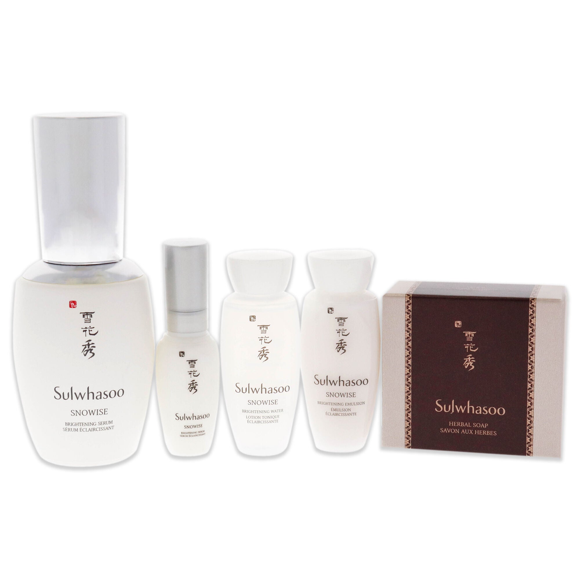 Snowise Brightening Serum Set by Sulwhasoo for Women - 5 Pc 1.7oz Serum, 8ml Serum, 15ml Water, 15ml Emulsion, 1.7oz Herbal Soap Red Ginger, , alternate image number 5