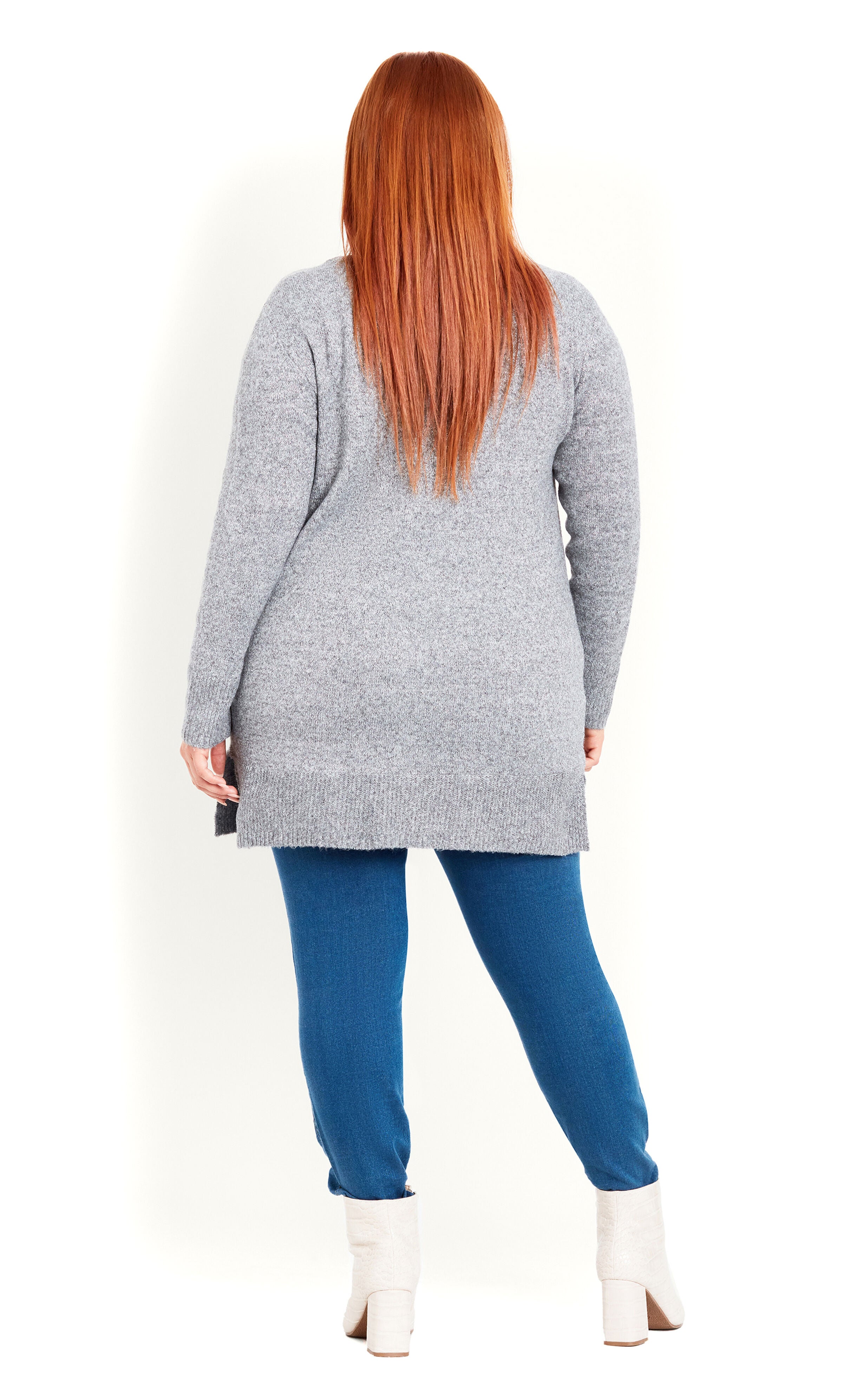 Sparkle Longline Cardigan - grey, , alternate image number 3