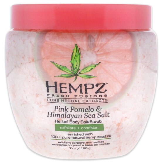 Fresh Fusions Pink Pomelo and Himalayan Sea Salt Herbal Body Scrub by Hempz for Unisex - 7 oz Scrub, , alternate image number null