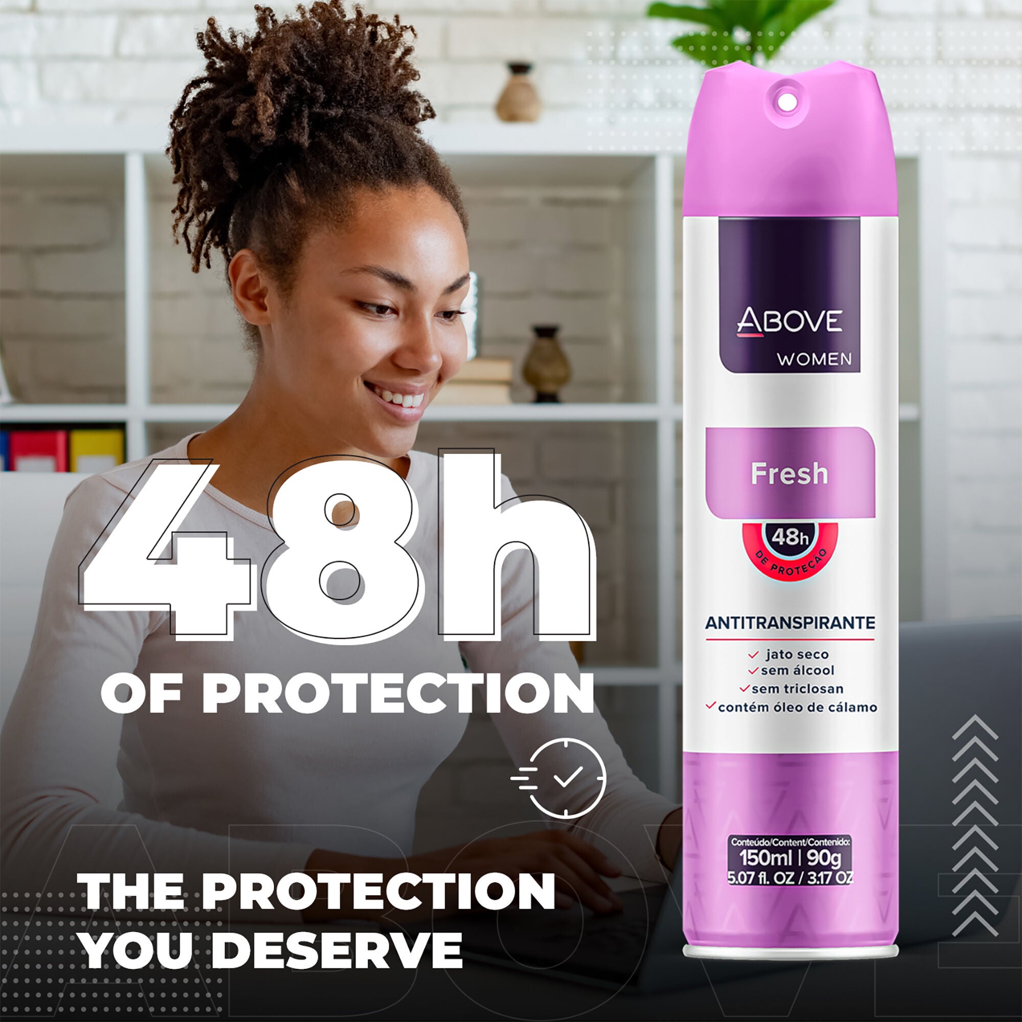 48 Hours Antiperspirant Deodorant - Fresh by Above for Women - 3.17 oz Deodorant Spray - Pack of 4, , alternate image number 7