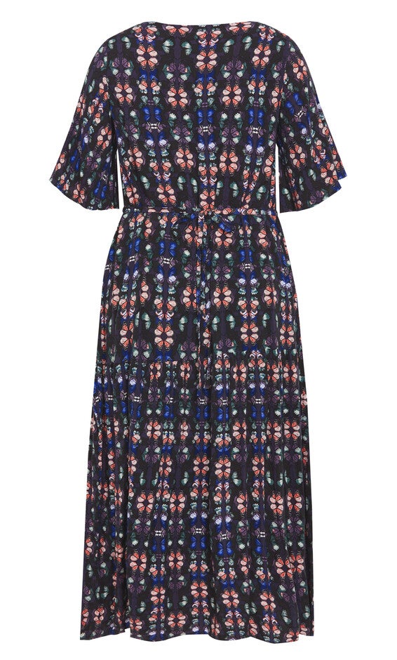 Val Print Dress - navy butterfly, , alternate image number 4