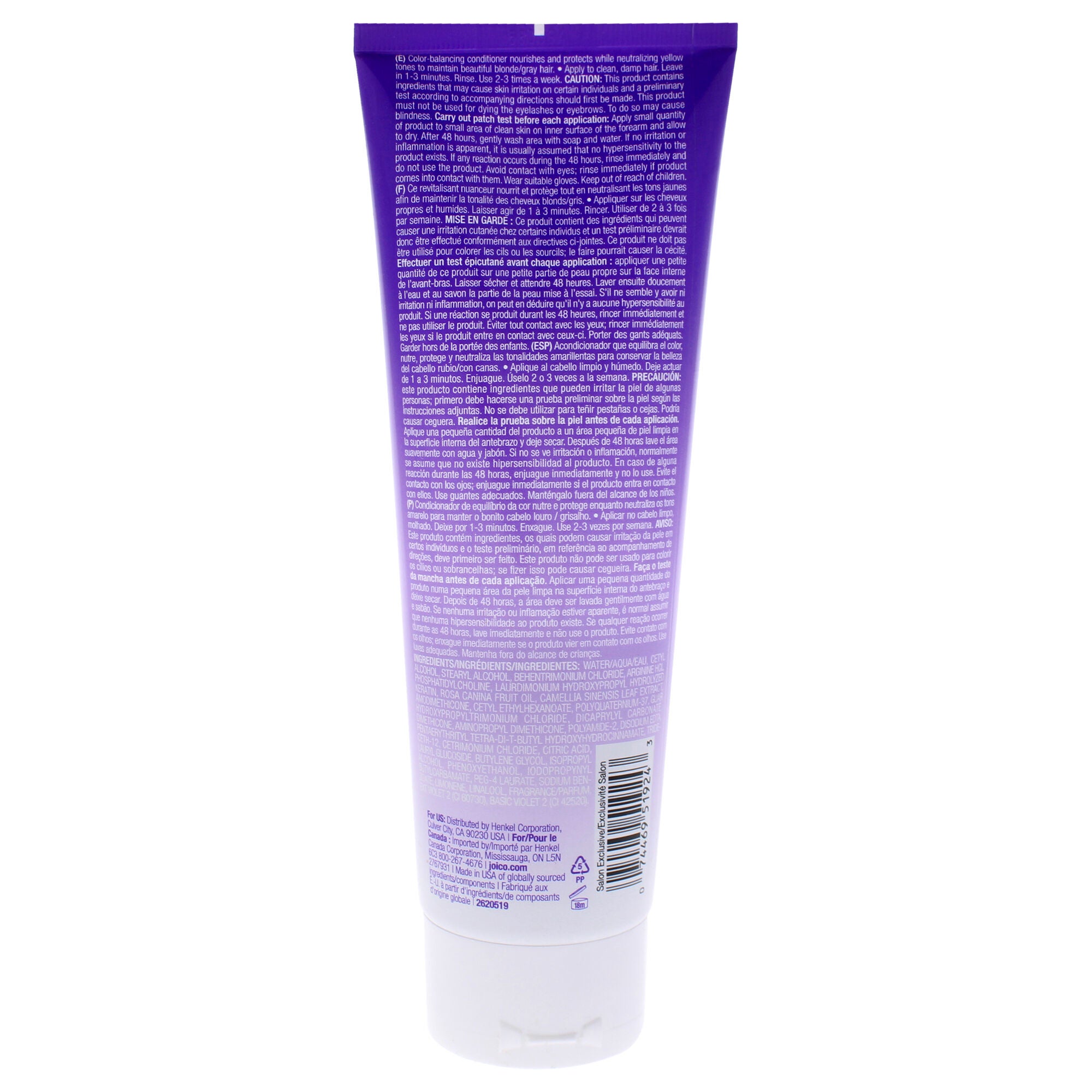 Color Balance Purple Conditioner by Joico for Unisex - 8.5 oz Conditioner, See Description, alternate image number 2