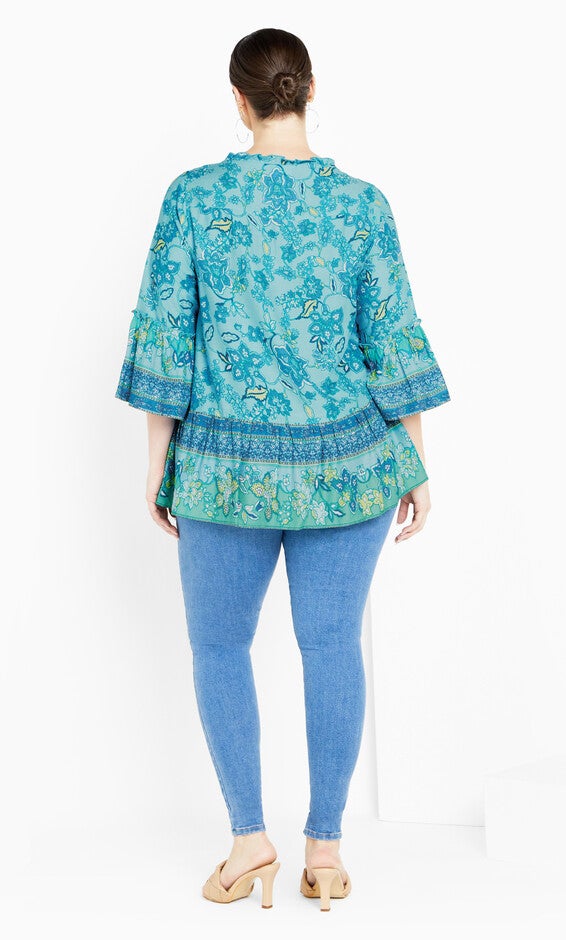 Sea Change Top - aqua, , alternate image number 3