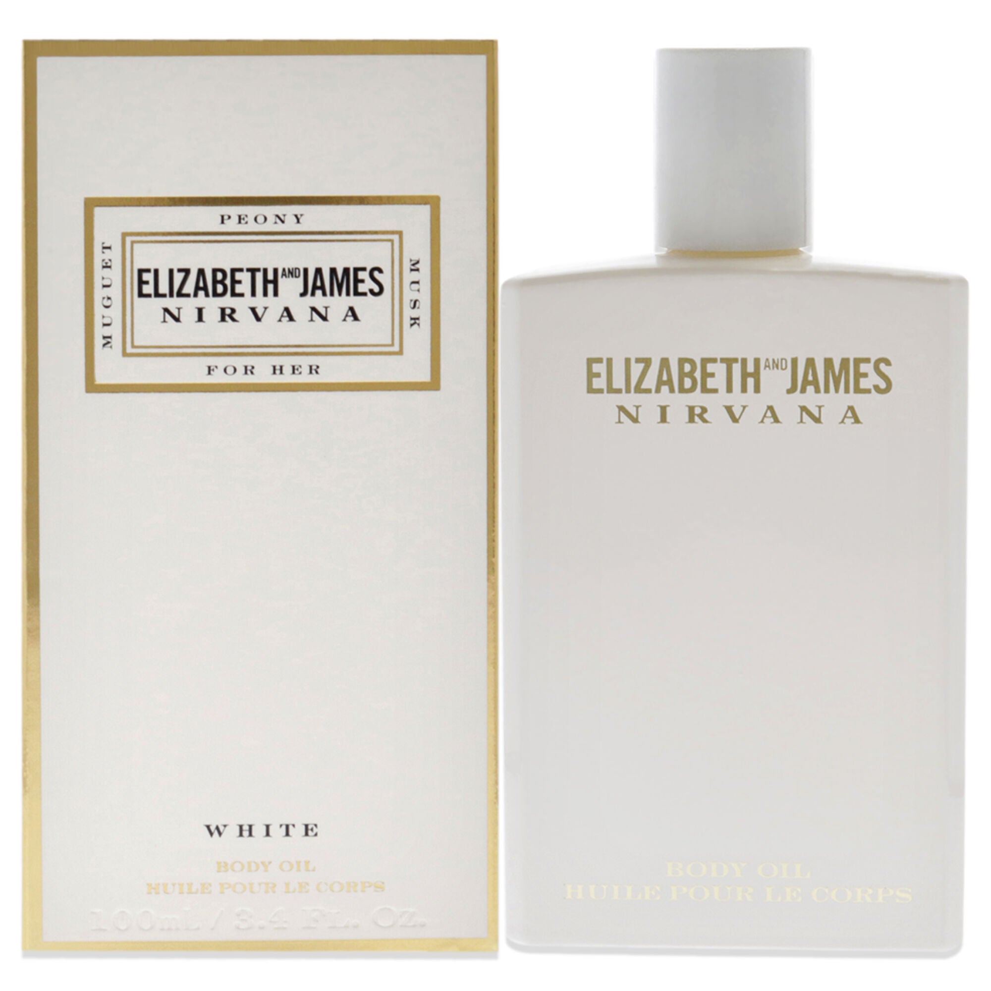 Nirvana White Body Oil by Elizabeth and James for Women - 3.4 oz Oil, See Description, hi-res image number 0