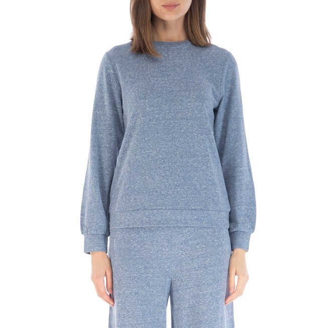 Tri Blend Dropped Shoulder Sweatshirt, Chambray, hi-res image number null