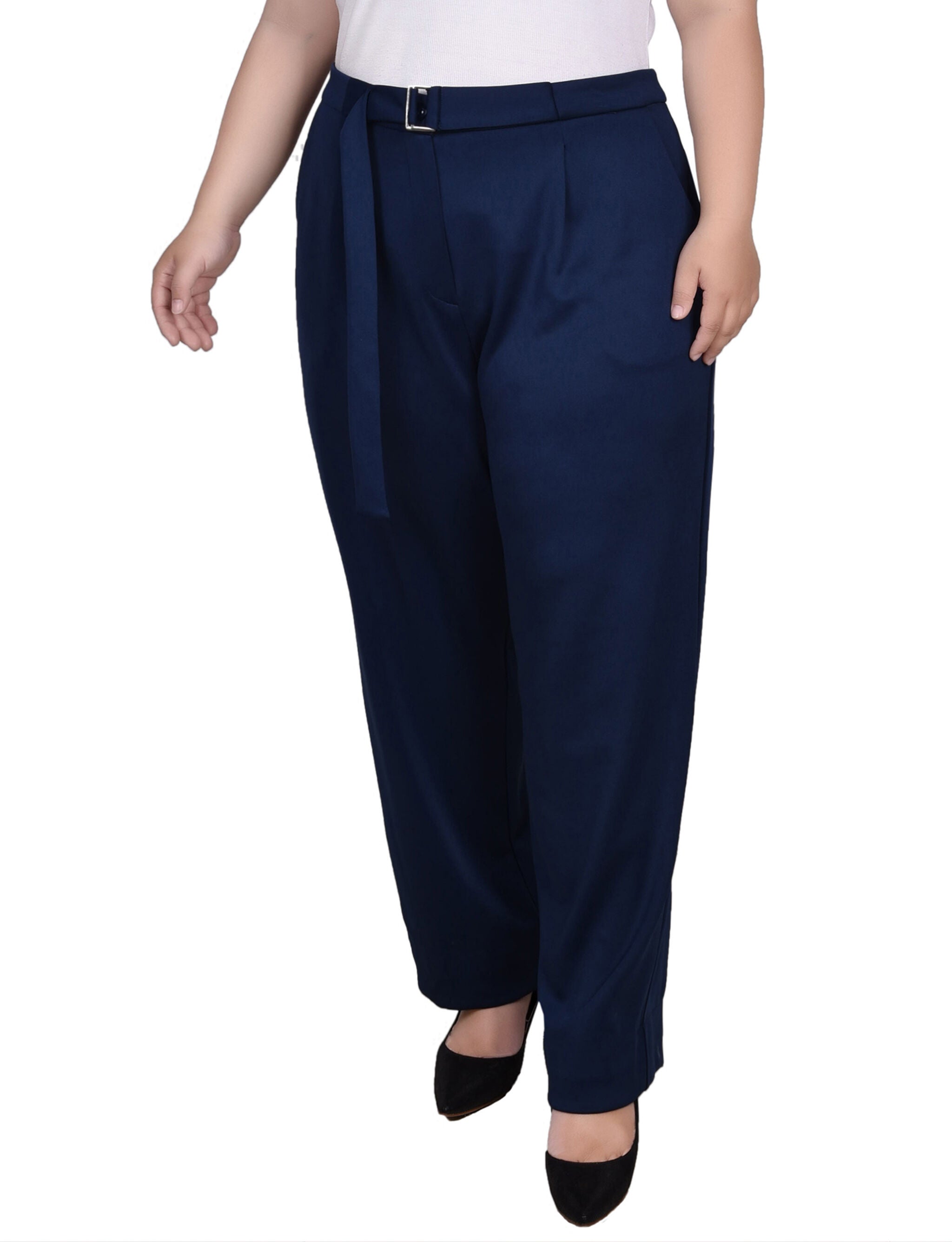 Belted Scuba Pant, Navy / blue, hi-res image number 0