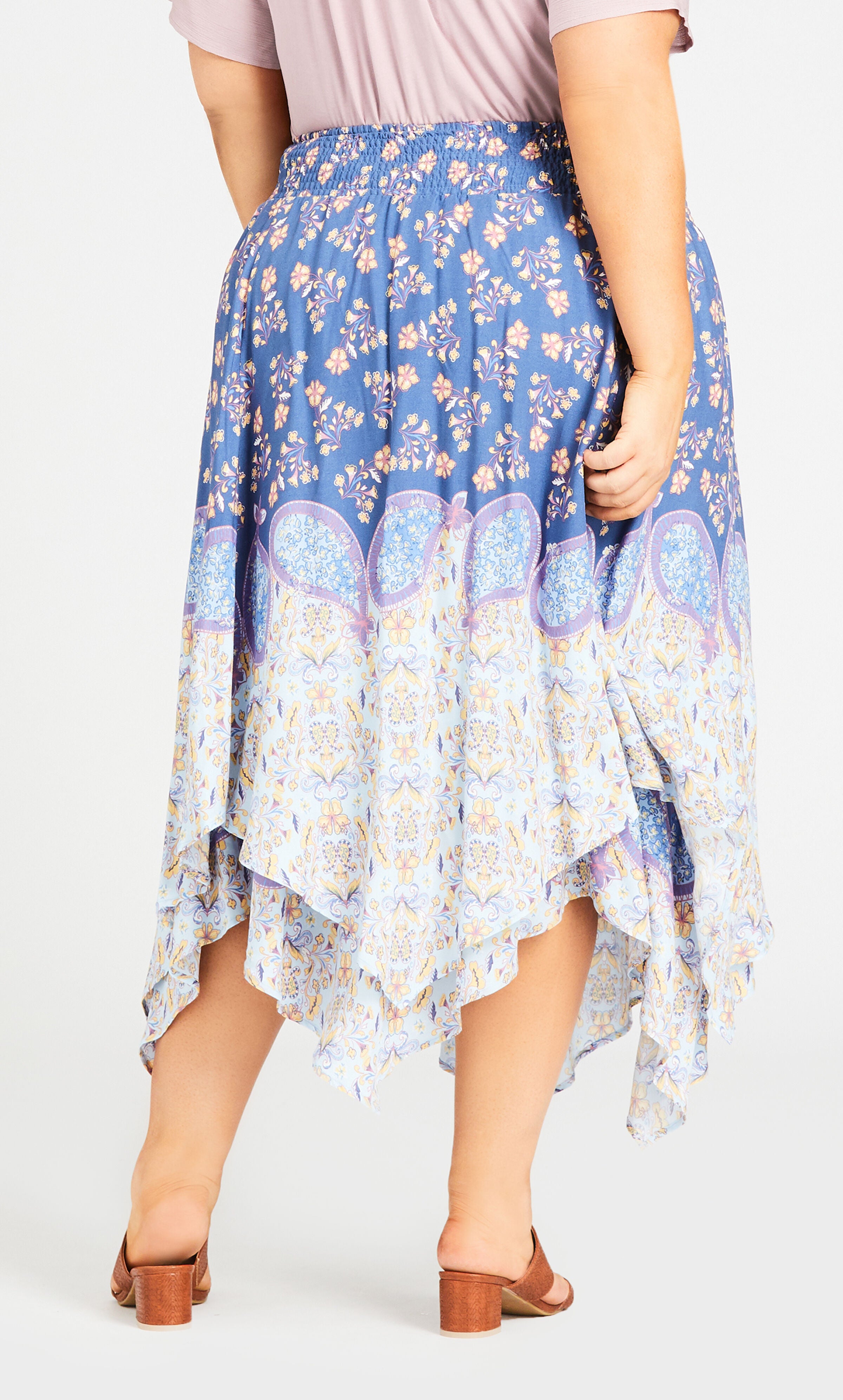 Nora Hanky Hem Skirt - blue, , alternate image number 3