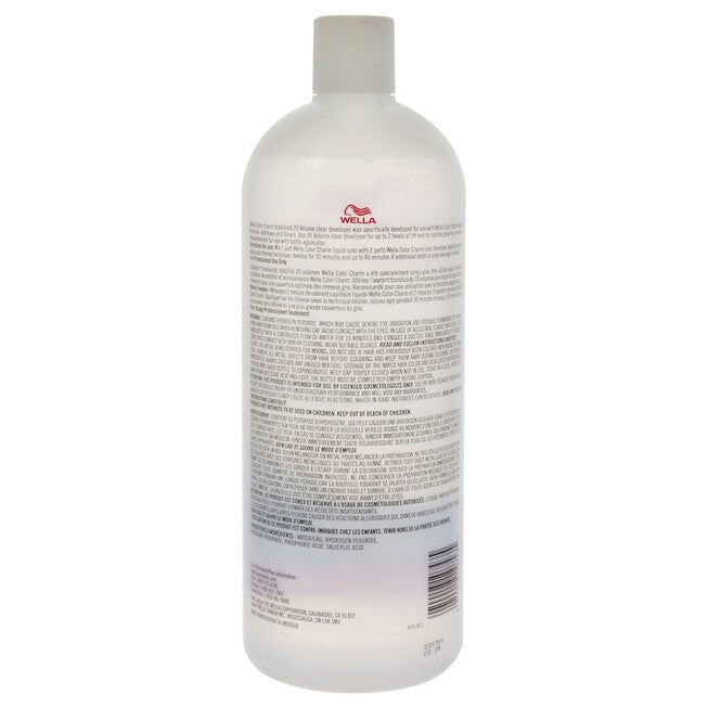 Color Charm 20 Volume Clear Developer by Wella for Unisex - 32 oz Lightener, , alternate image number null