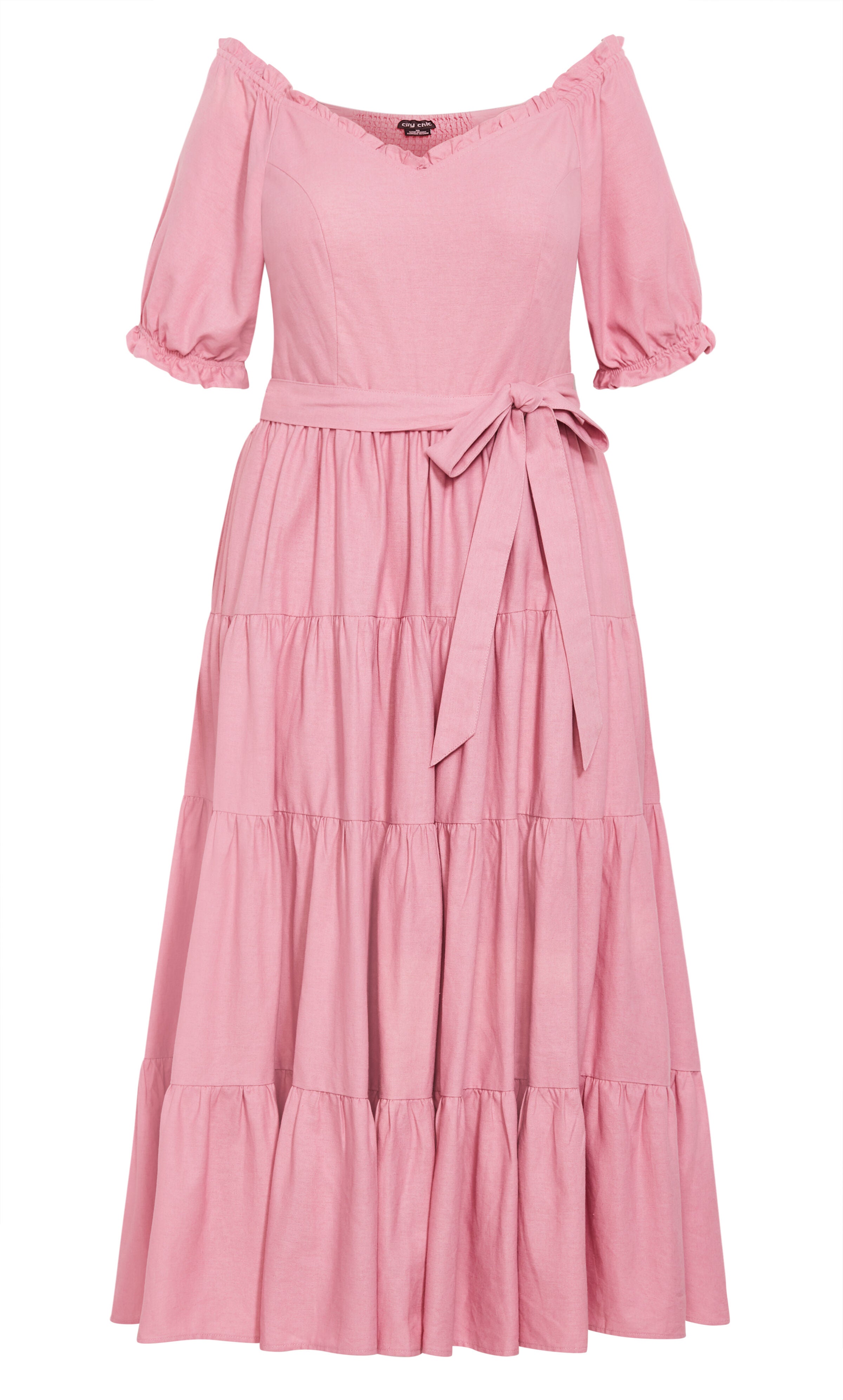 Puff Sleeve Maxi Dress - blush, , alternate image number 3