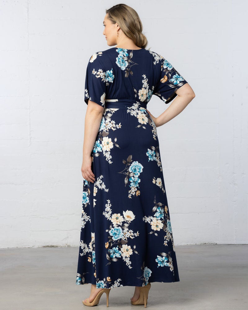 Vienna Maxi Dress, Navy Floral Print, alternate image number 1