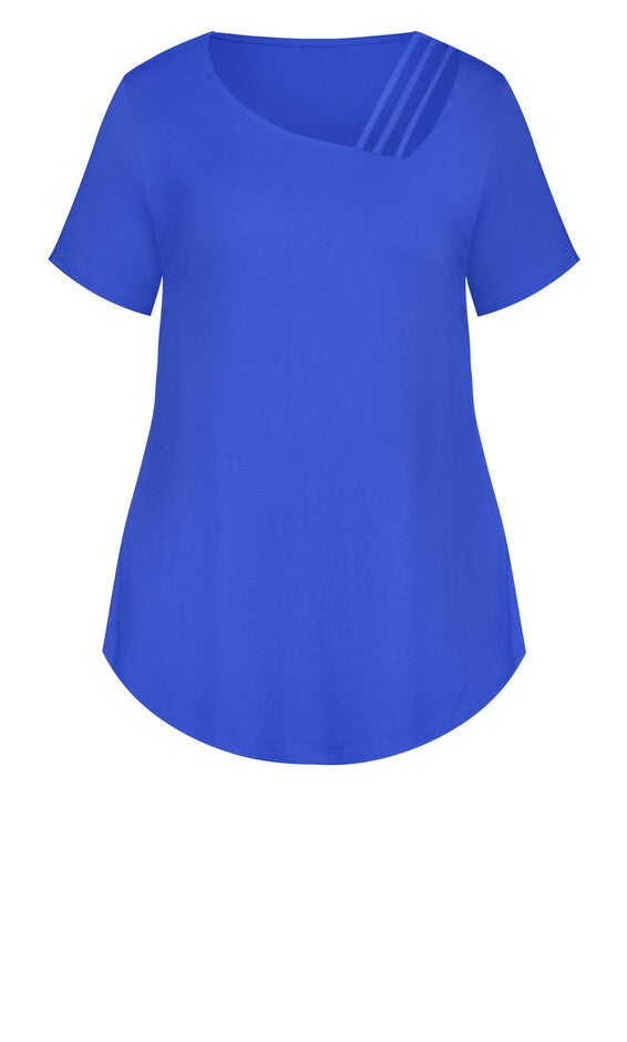 V Cut Out Top - blue, , alternate image number 4