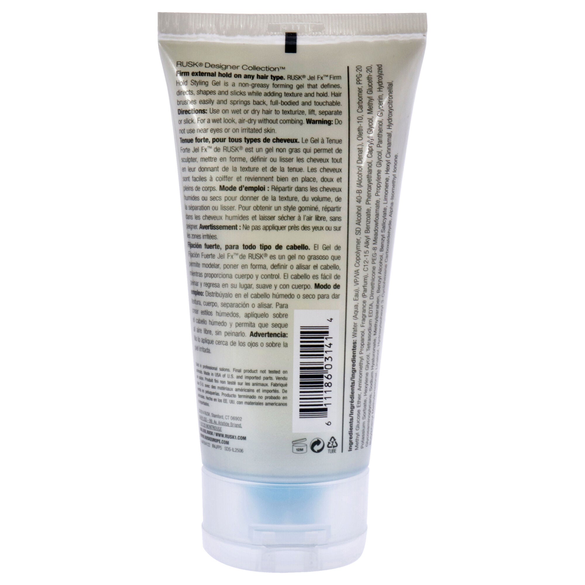 Jel FX Firm Hold Firm Hold Styling Gel by Rusk for Unisex - 5.3 oz Gel, , alternate image number 4