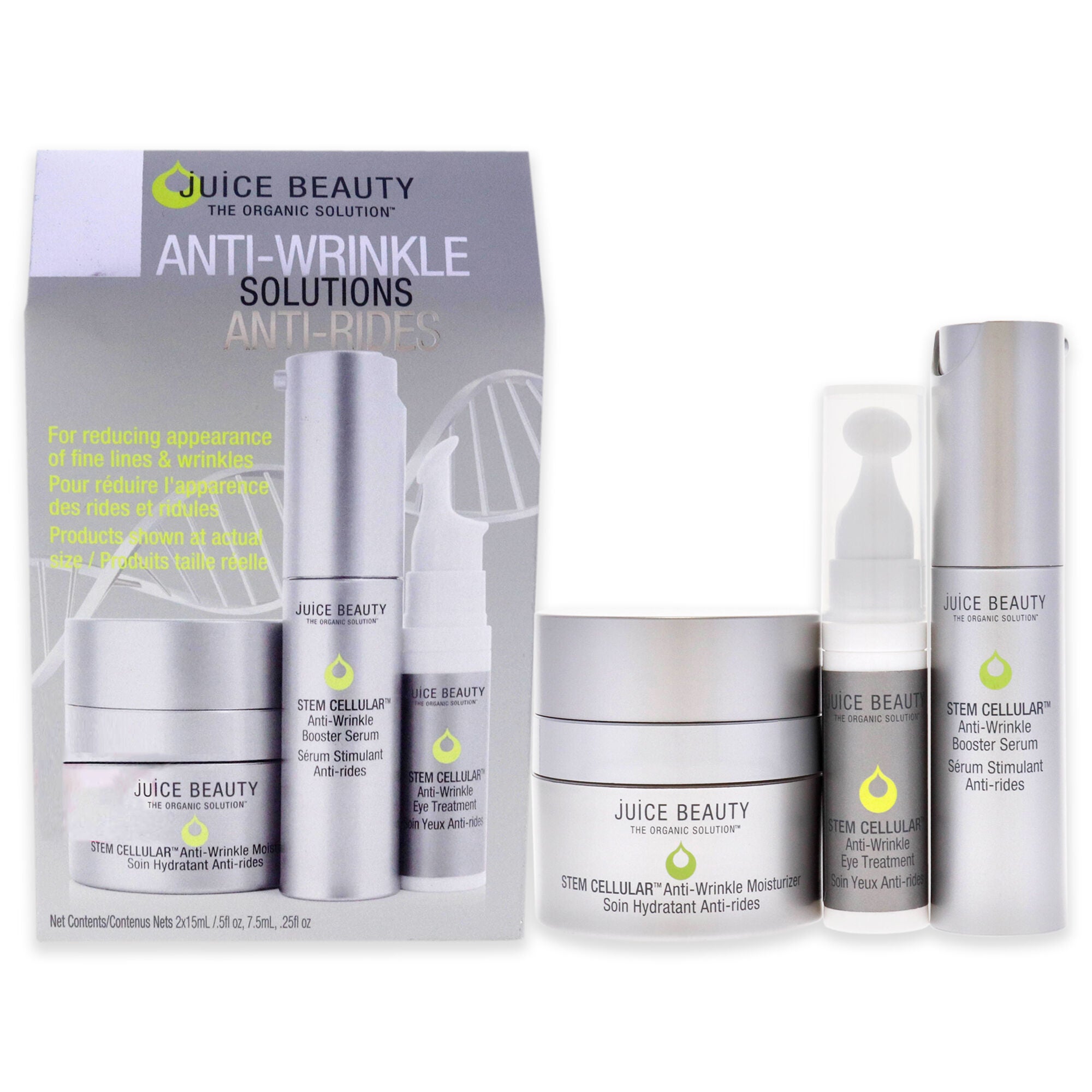 Stem Cellular Anti-Wrinkle Solutions Kit by Juice Beauty for Women - 3 Pc, See Description, hi-res image number 0