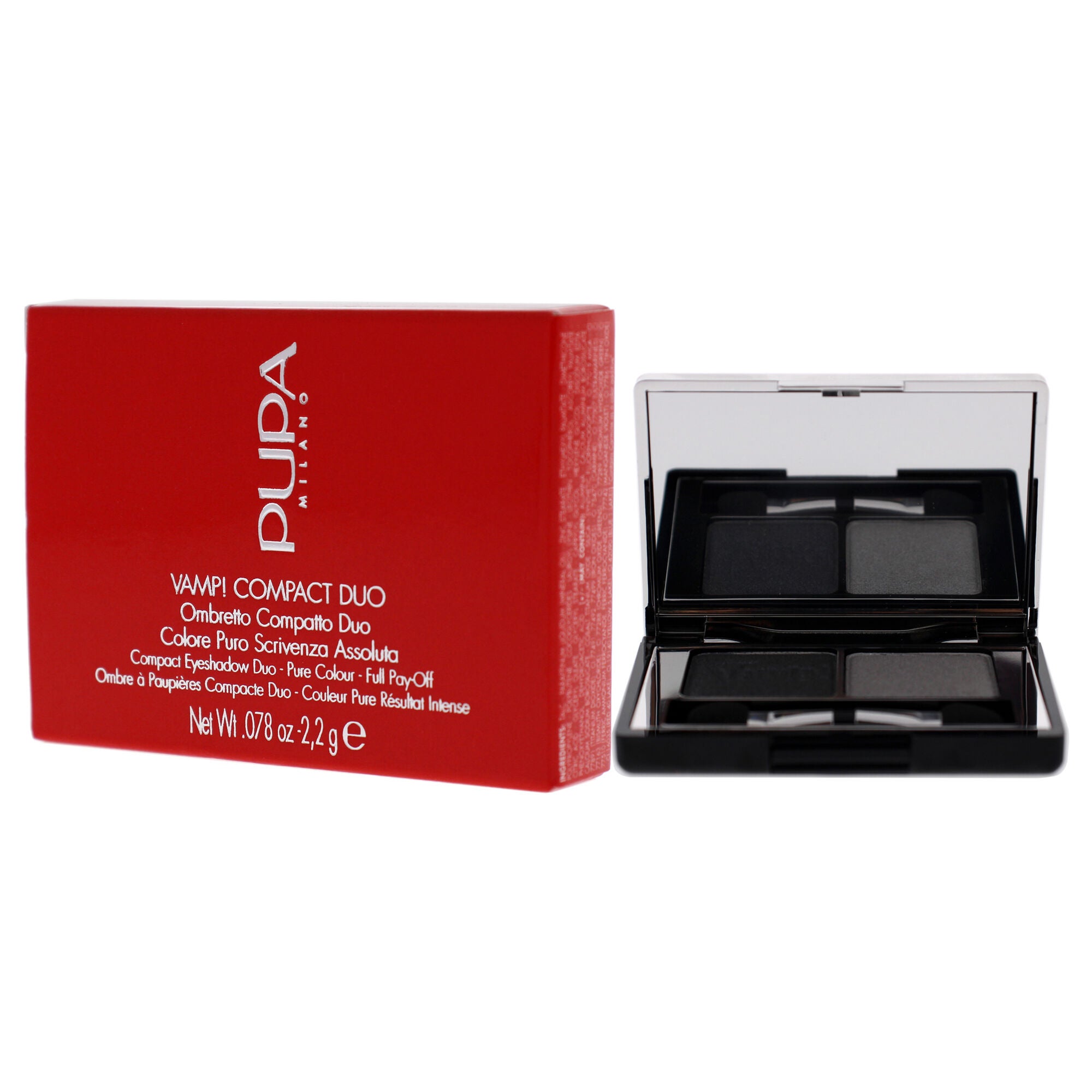 Vamp! Compact Duo Eyeshadow - 009 Silver Stone by Pupa Milano for Women - 0.078 oz Eye Shadow, , alternate image number 7