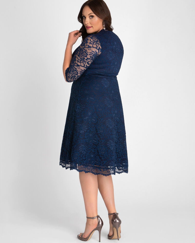Mademoiselle Lace Cocktail Dress, Navy Blue, alternate image number 1