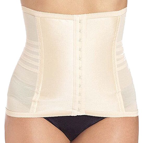 Satin Panel Waist Cincher, Black, hi-res image number null