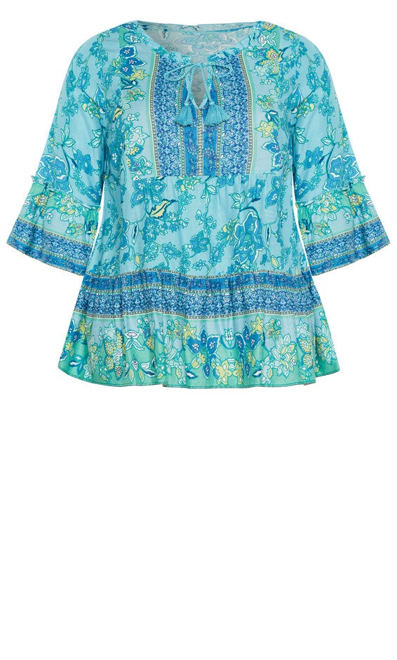 Sea Change Top - aqua, , alternate image number 4