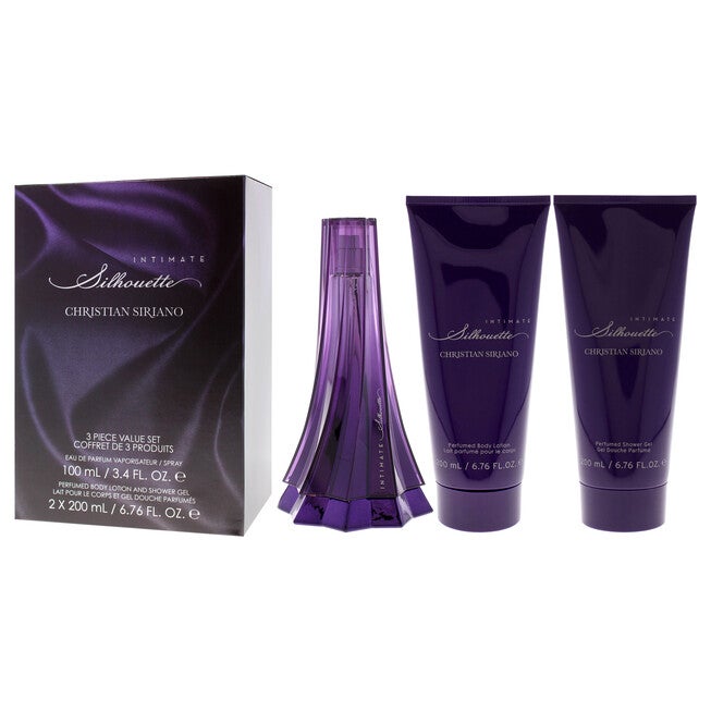 Silhouette Intimate by Christian Siriano for Women - 3 Pc Gift Set 3.4oz EDP Spray, 6.76oz Body Lotion, 6.76oz Shower Gel, See Description, alternate image number 3