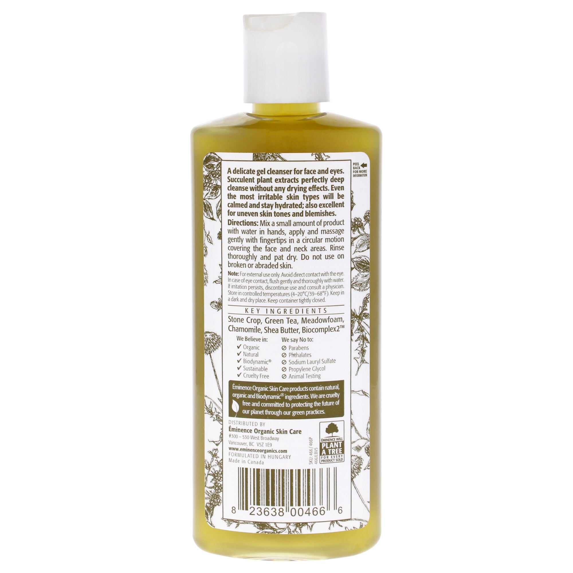 Stone Crop Gel Wash by Eminence for Unisex - 4.2 oz Cleanser, See Description, alternate image number 2