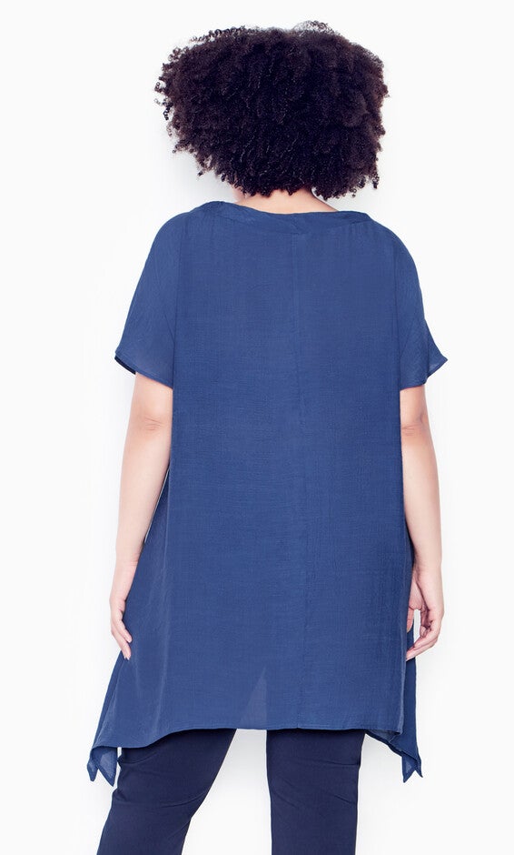 Lara Twist Tunic - navy, , alternate image number 2