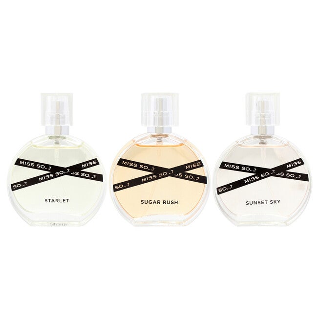 Miss So Set by So?? for Women - 3 Pc Gift Set 1oz Starlet EDP Spray, 1oz Sugar Rush EDP Spray, 1oz Sunset Sky EDP Spray, See Description, alternate image number 4