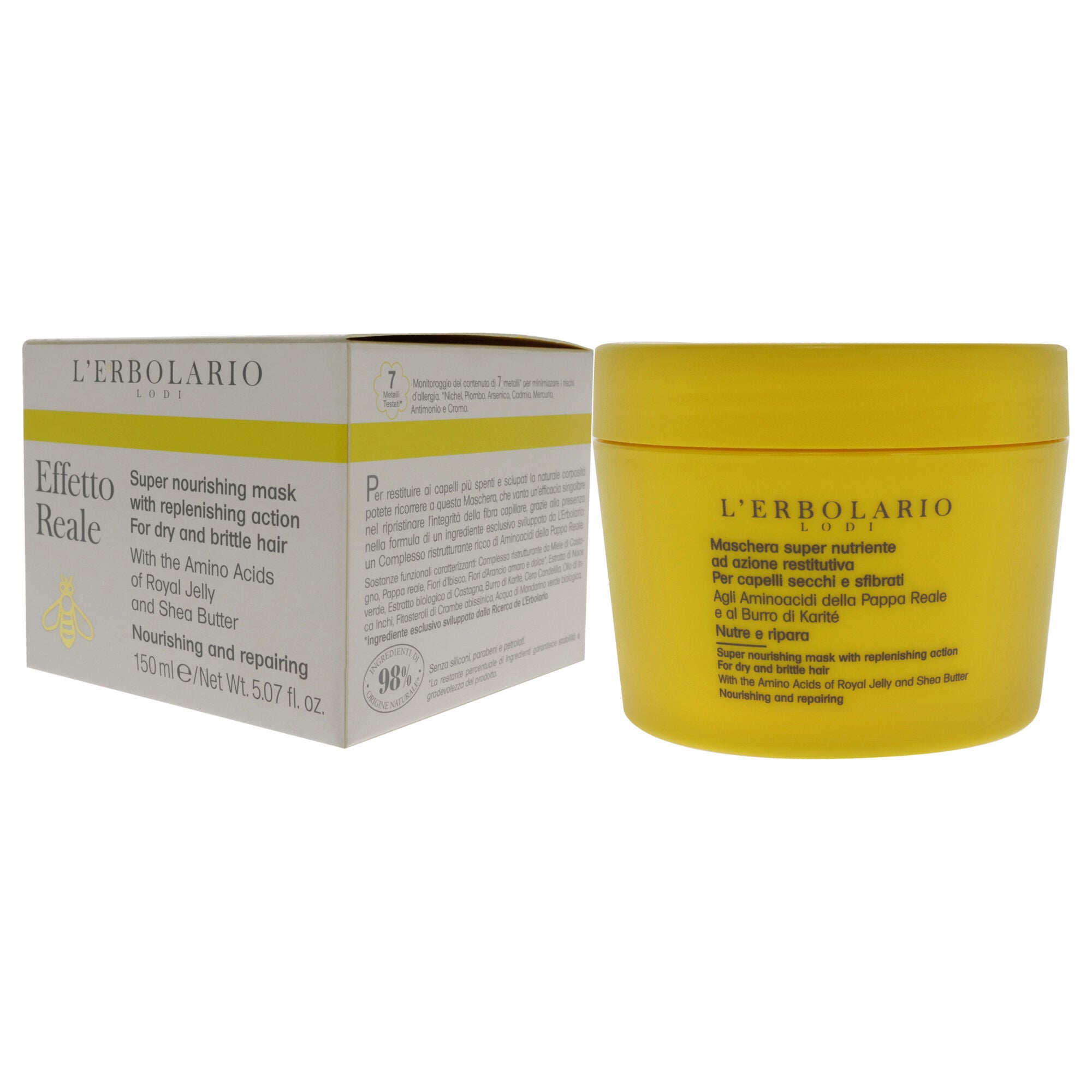Effetto Reale Super Nourishing Mask by LErbolario for Unisex - 5.07 oz Masque, See Description, alternate image number 3