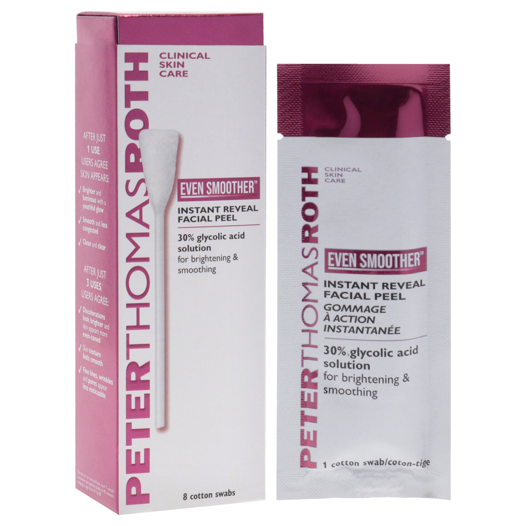 Even Smoother Instant Reveal Facial Peel by Peter Thomas Roth for Women - 8 Pc Cotton, See Description, alternate image number 2
