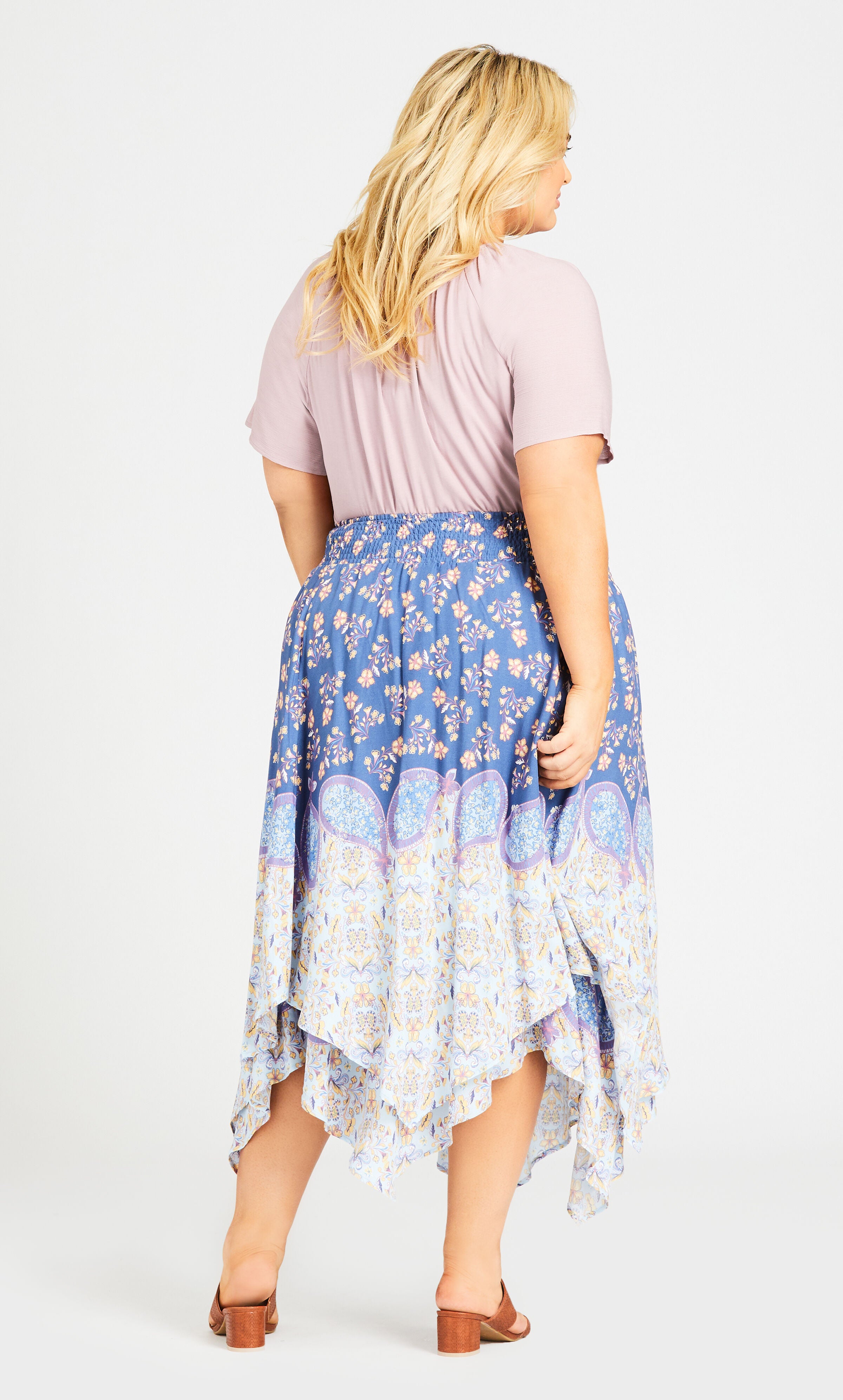 Nora Hanky Hem Skirt - blue, , alternate image number 2