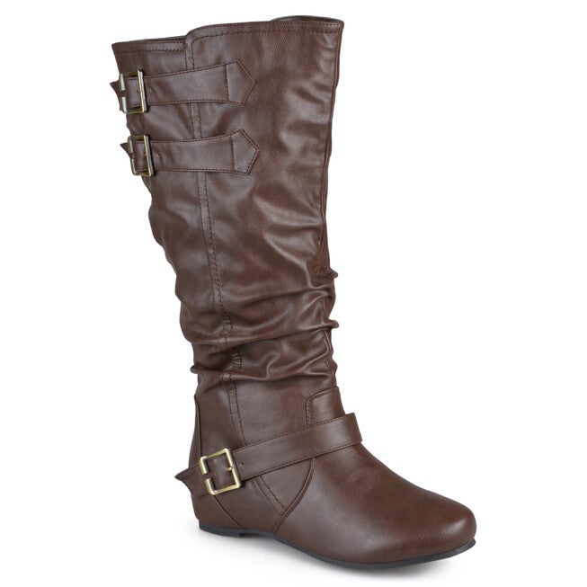 Women's Extra Wide Calf Tiffany Boot, Brown, hi-res image number null