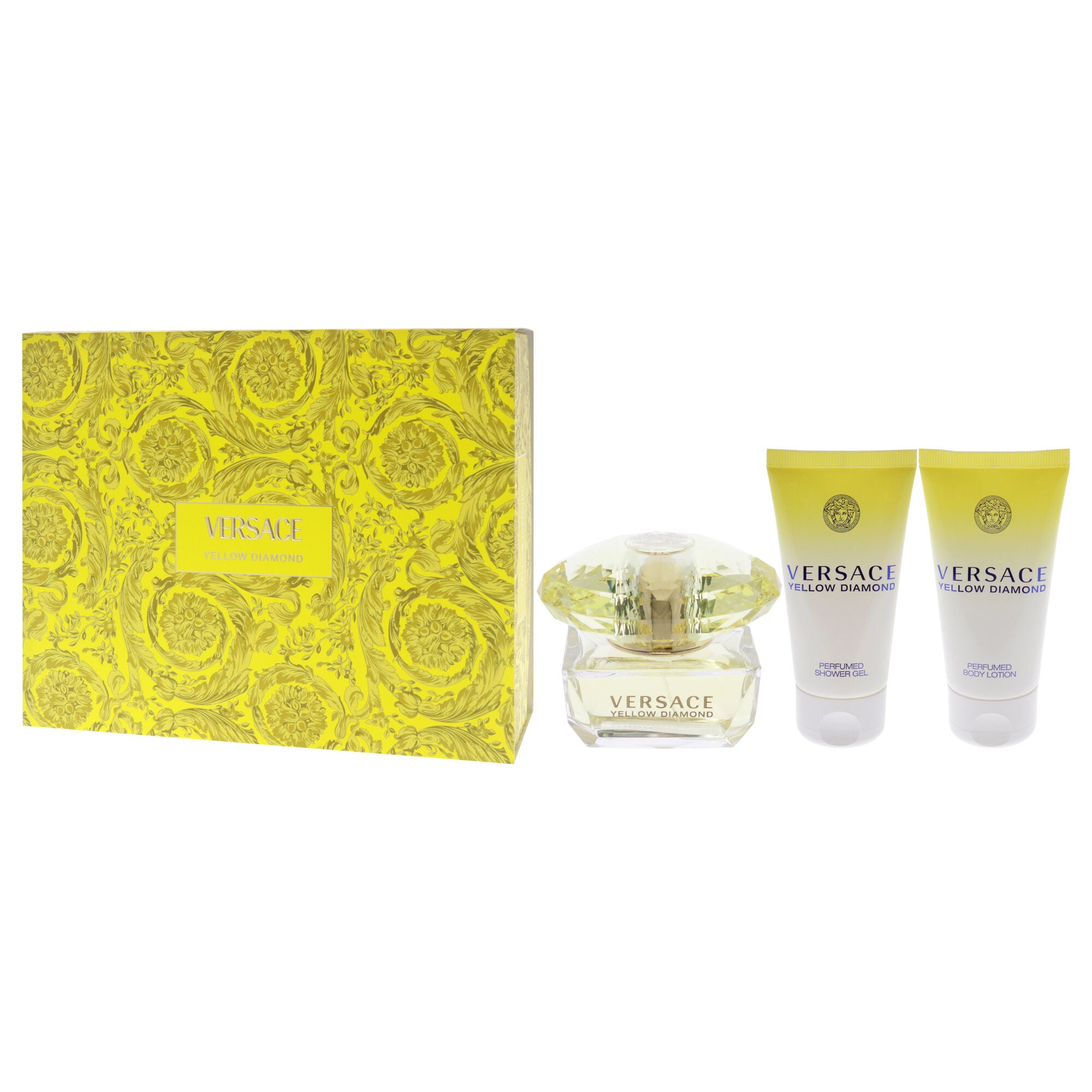 Versace Yellow Diamond by Versace for Women - 3 Pc Gift Set 1.7oz EDT Spray, 1.7oz Perfumed Shower Gel, 1.7oz Perfumed Body Lotion, See Description, alternate image number 3