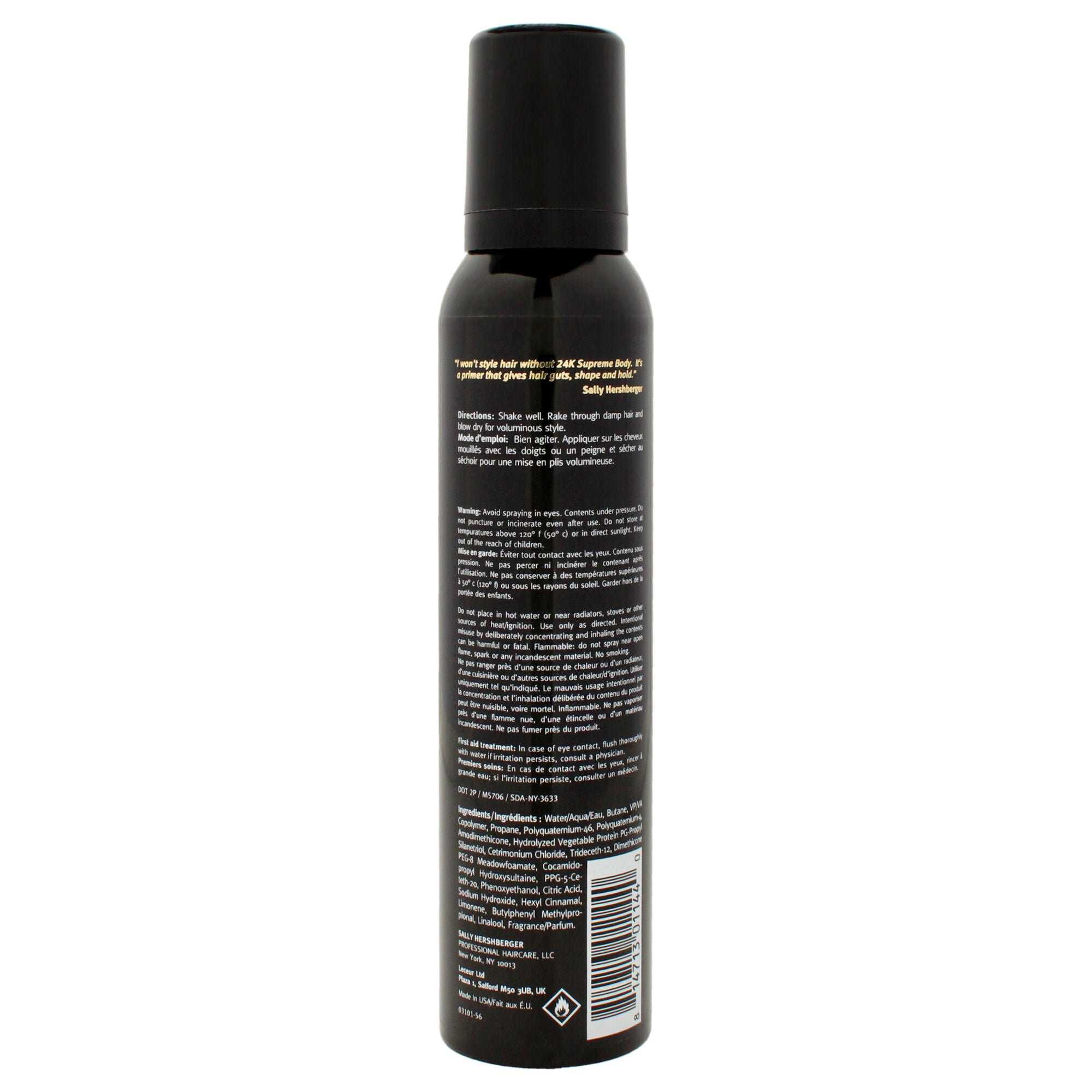 24K Supreme Body Volumizing Mousse by Sally Hershberger for Unisex - 5.5 oz Mousse, See Description, alternate image number 3