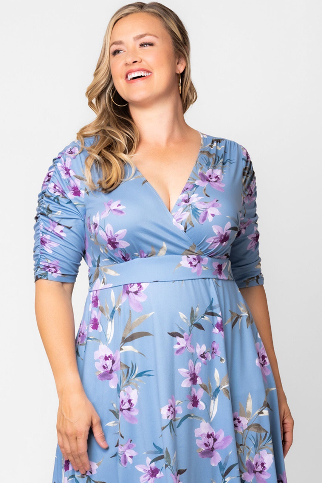 Gabriella Dress, Dreamy Blue Florals / Light Blue, alternate image number 2