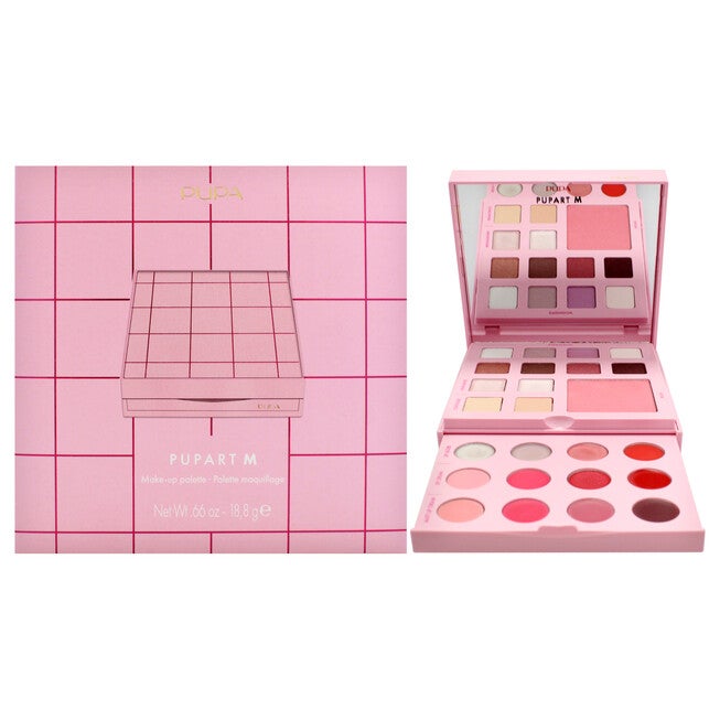 Pupart M Make-Up Palette - 002 Pink by Pupa Milano for Women - 0.66 oz Makeup, See Description, hi-res image number 0