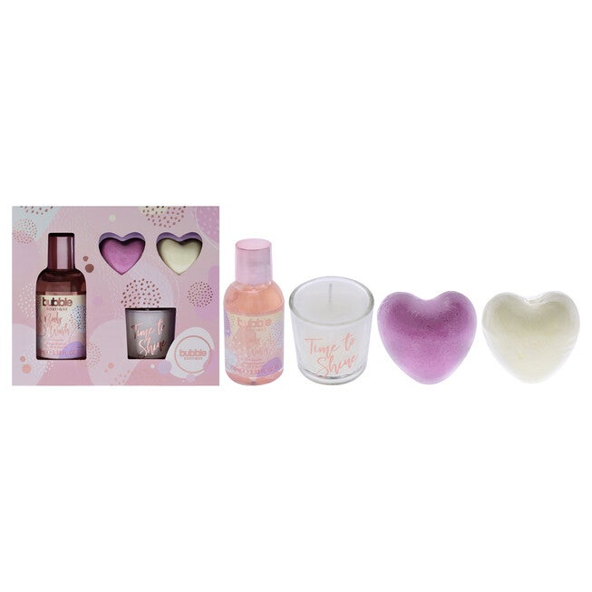 Bubble Boutique Relax and Bath - Eco Packaging by Style and Grace for Women - 4 Pc 3.38oz Body Wash, 2 x 0.71oz Bath Fizzer, 1.06oz Candle, See Description, hi-res image number 0
