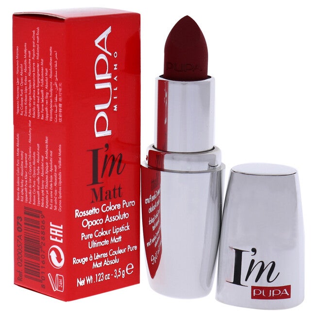 I Am Matte Pure Colour Lipstick - 073 Irresistible Burgundy by Pupa Milano for Women - 0.123 oz Lipstick, See Description, alternate image number 1