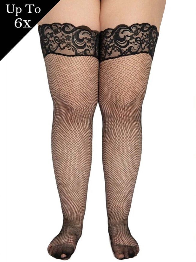 Fishnet Stay Up Stockings, Black, hi-res image number 0