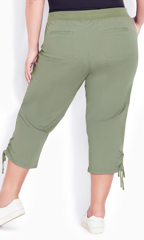 Cotton Cinch Capri - khaki, , alternate image number 3