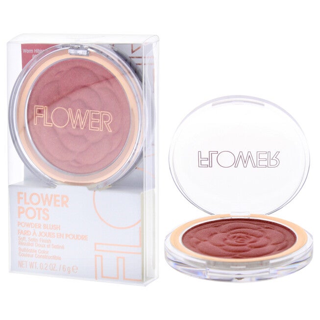 Flower Pots Powder Blush - PB4 Warm Hibiscus by Flower Beauty for Women - 0.2 oz Blush, See Description, alternate image number 3