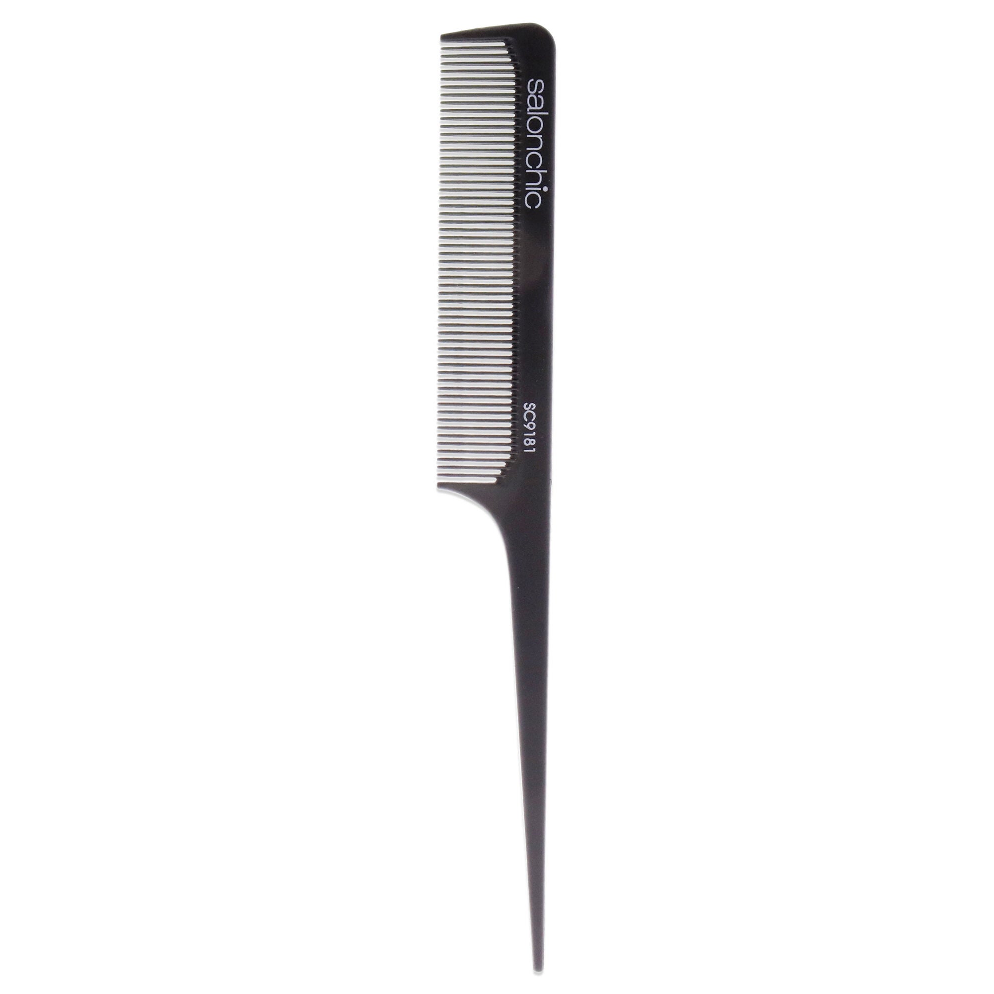 Rat Tail Carbon Comb High Heat Resistant 8.5 - Medium Teeth by SalonChic for Unisex - 1 Pc Comb, See Description, alternate image number 1