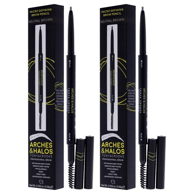 Micro Defining Brow Pencil - Neutral Brown by Arches and Halos for Women - 0.003 oz Eyebrow Pencil - Pack of 2, , alternate image number 7