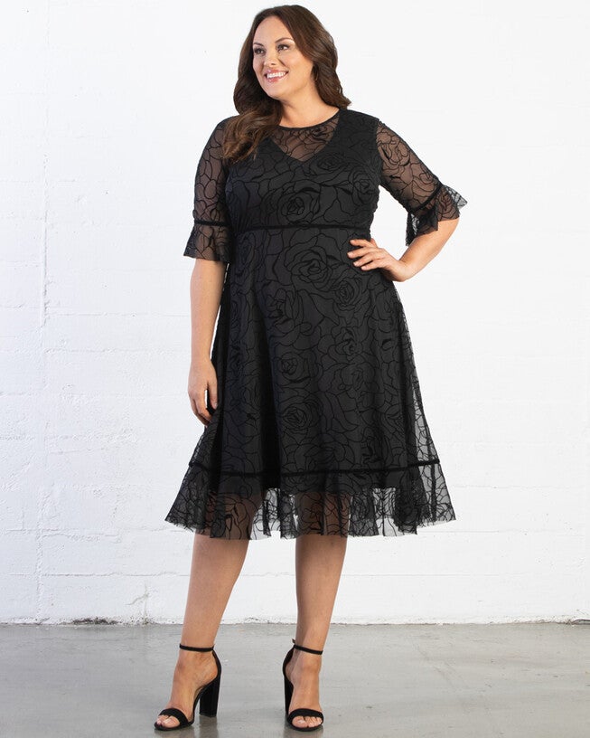 Francesca Cocktail Dress, Midnight Rose Garden, hi-res image number 0