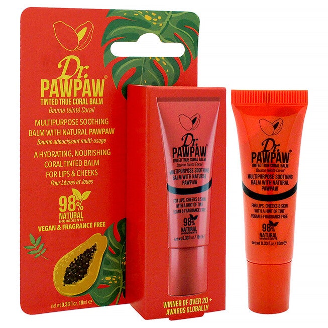 Multipurpose Soothing Tinted Balm - True Coral by Dr. PawPaw for Women - 0.33 oz Makeup, See Description, alternate image number 2