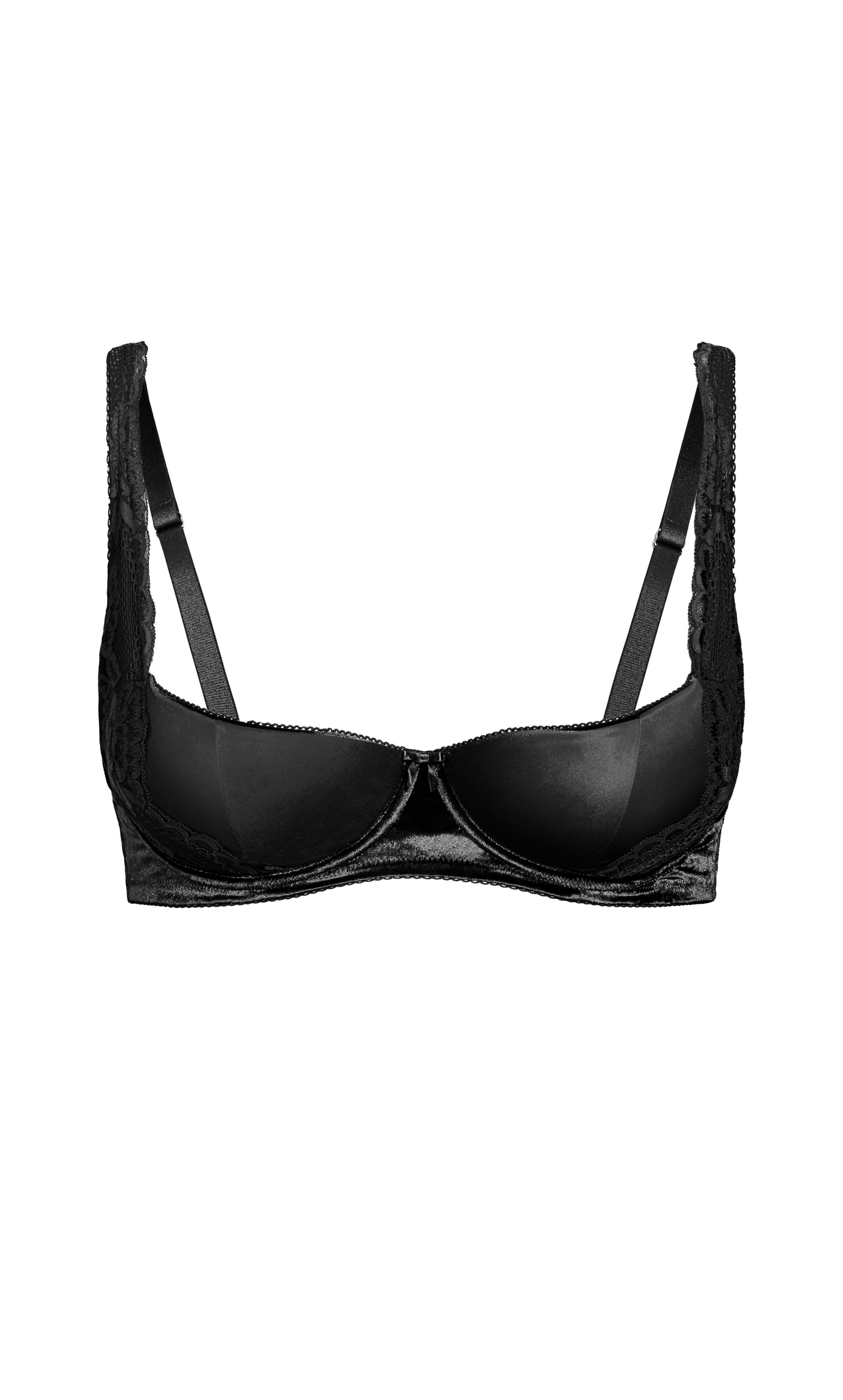 Sylvie Quarter Cup Bra - black, , alternate image number 3