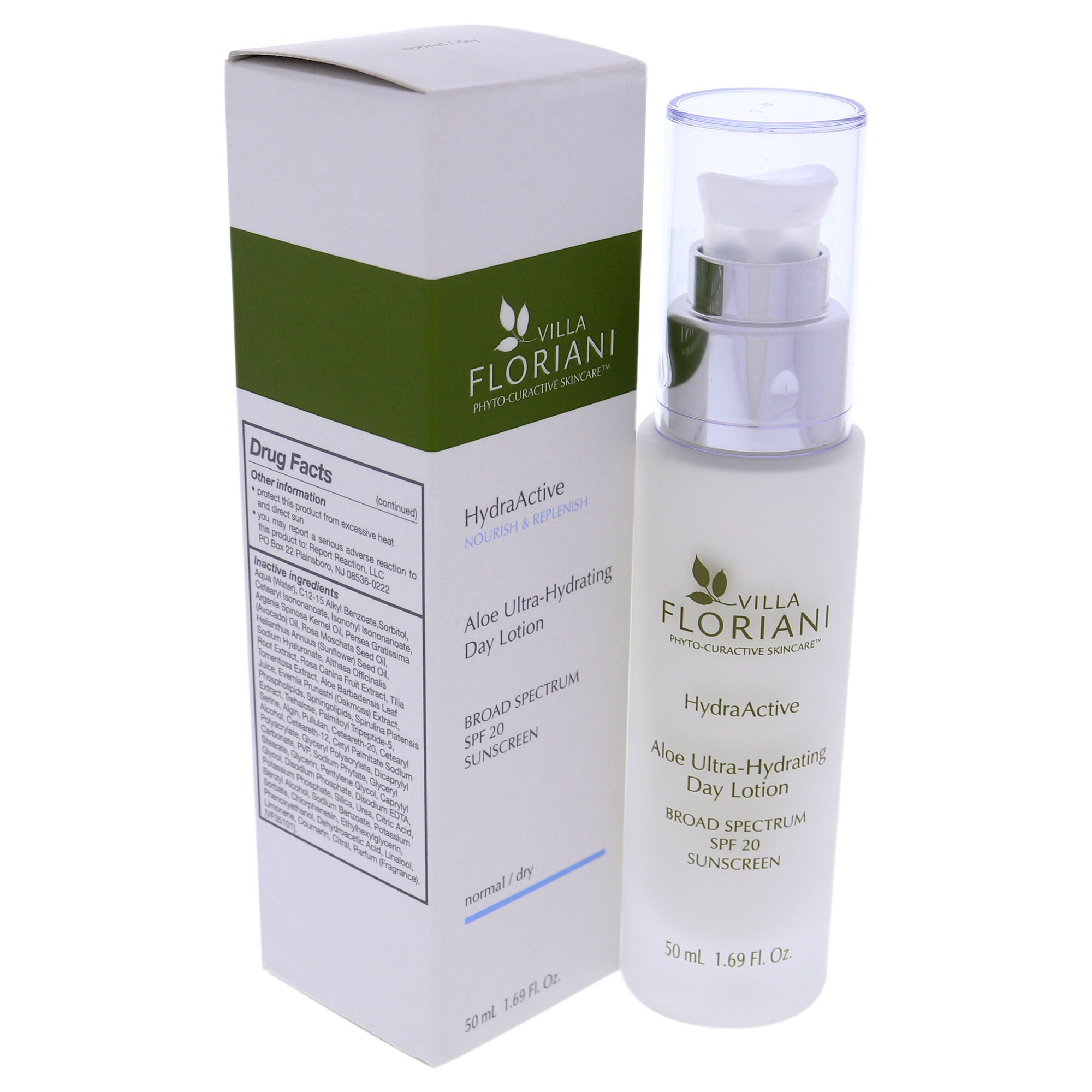 Ultra Hydrating Day Lotion SPF20 - Aloe by Villa Floriani for Women - 1.69 oz Moisturizer, , alternate image number 8