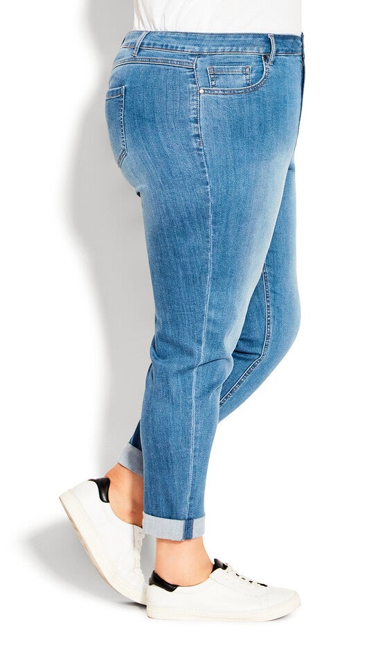 Girlfriend Stretch Jean Light Wash - petite, , alternate image number 4