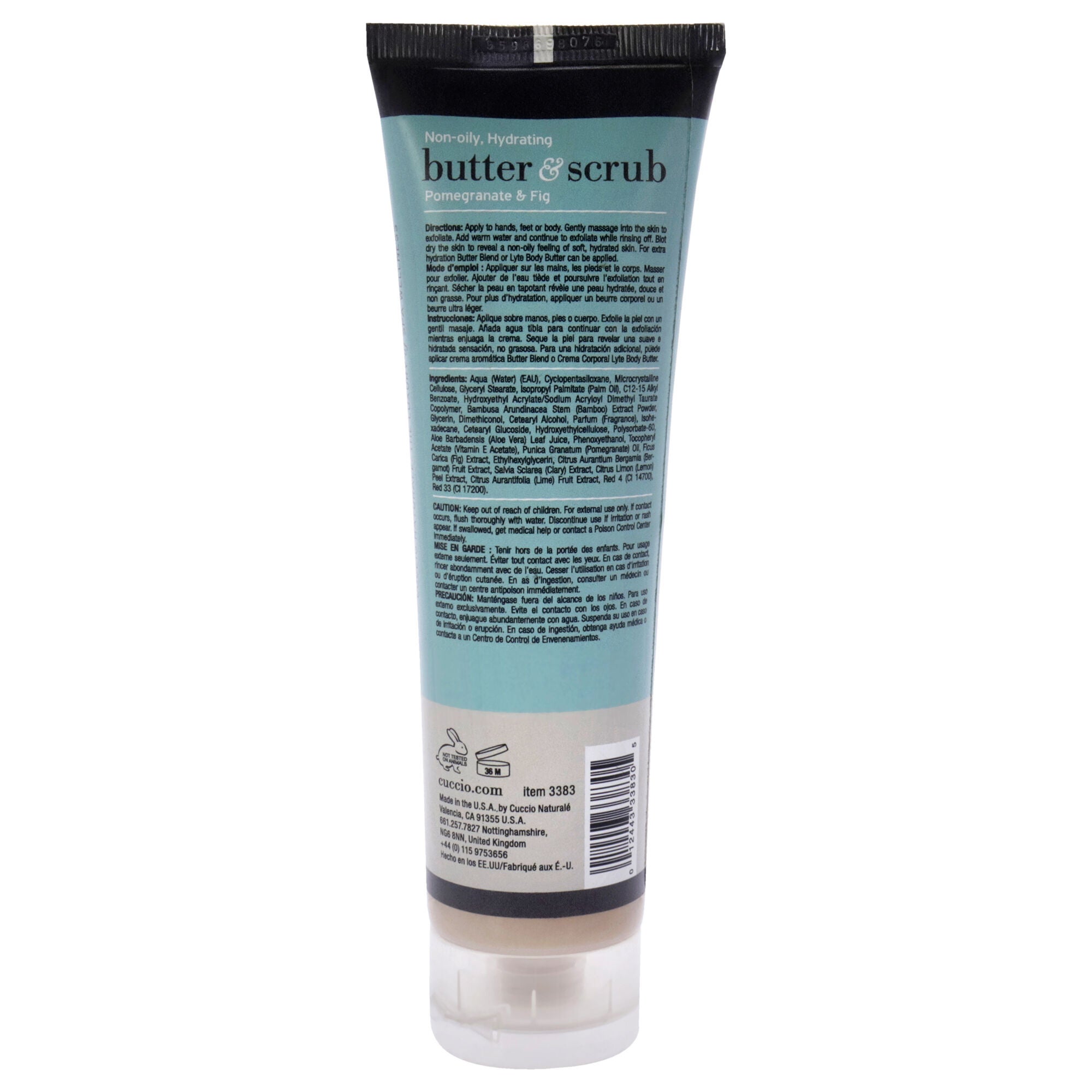 Butter and Scrub - Pomegranate and Fig by Cuccio Naturale for Unisex - 4 oz Scrub, See Description, alternate image number 2