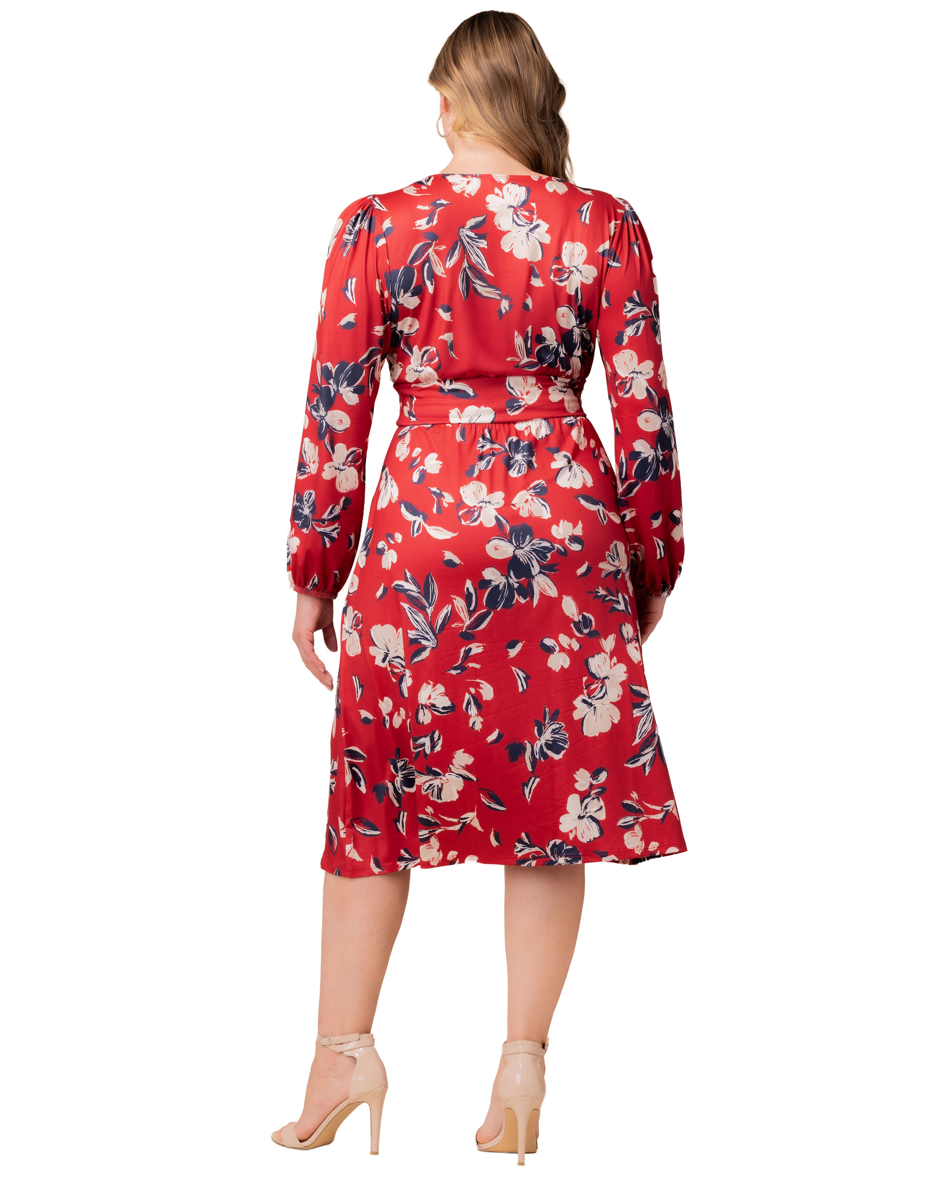 Diana Long Sleeve Dress, RED FLORAL PRINT / Red, alternate image number 1